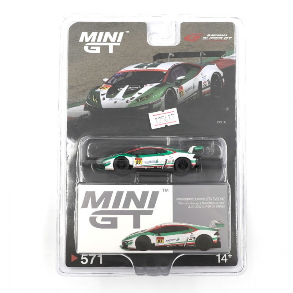 Mini GT MGT00571-L 571 1/64 LAMBORGHINI HURACAN GT3 EVO # 87 JLOC