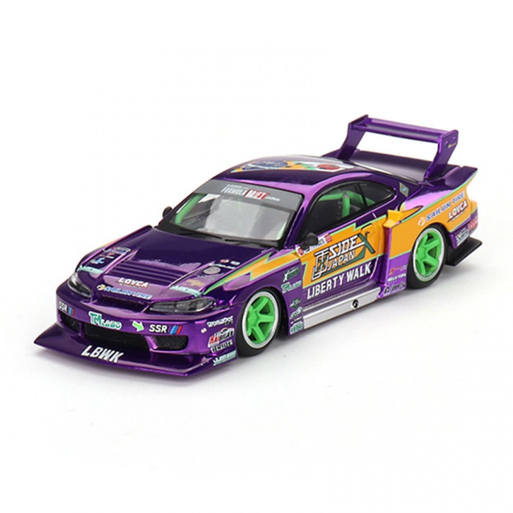 Mini GT MGT00576-R 576 1/64 NISSAN S15 SILVIA LB-SUPER SILHOUETTE #555 2022 FORMULA DRIFT JAPAN RHD DIECAST SCALE MODEL CAR