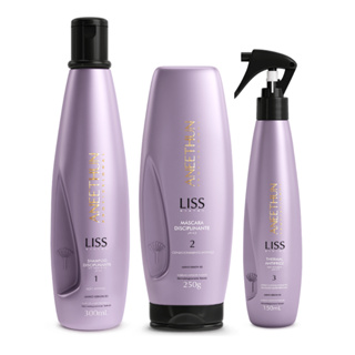 Kit Aneethun Liss Disciplinante Shampoo 300ml+ Máscara 250gr+ Spray 150ml