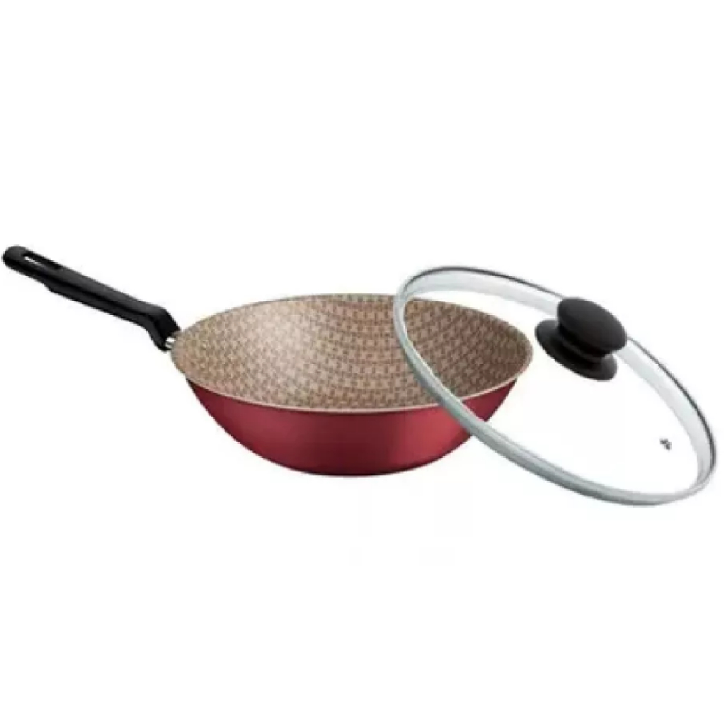 Frigideira Wok Grande Antiaderente 28cm Tramontina C/ Tampa