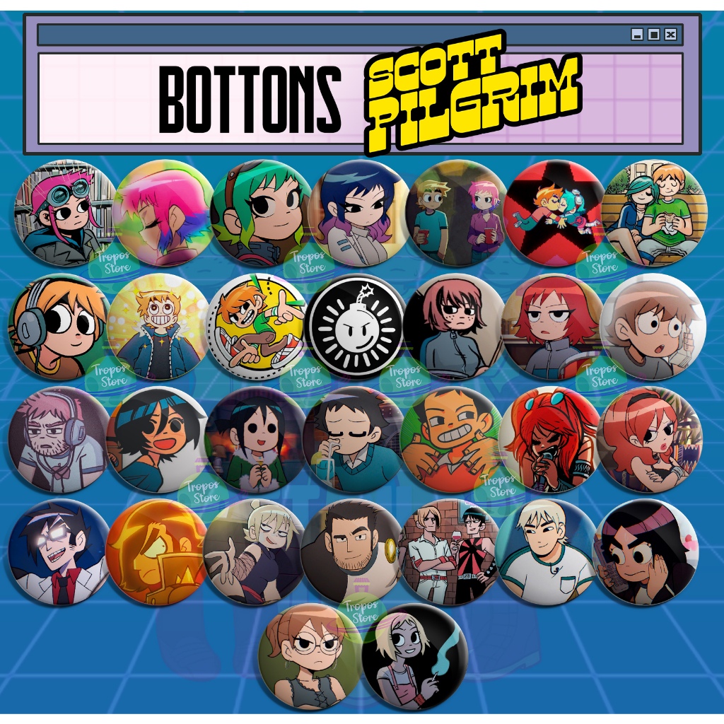 Bottons Scott Pilgrim - Ramona - Kim - HQ