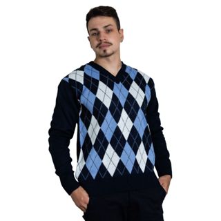 Sueter preto best sale masculino gola v