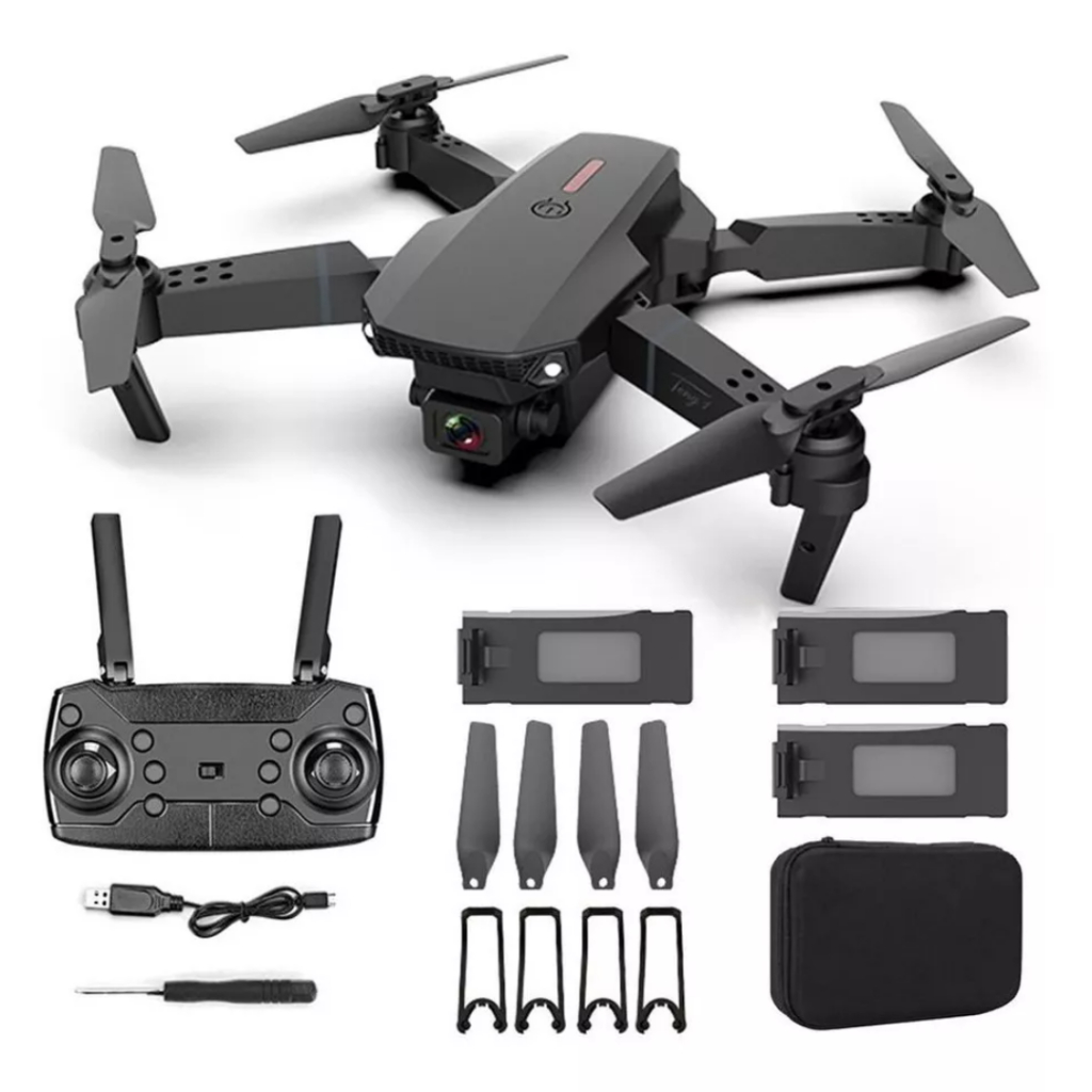 Mini Drone E88 Pro Com Câmera Dupla 4k Full Hd Wifi E Gps | Shopee Brasil
