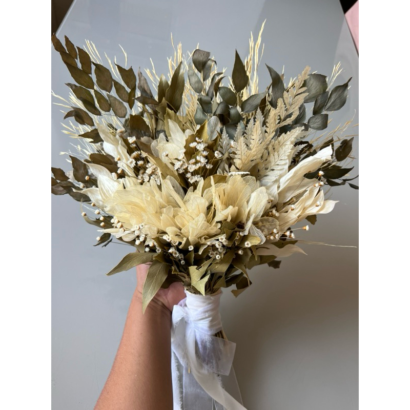 Buquê Desidratado Desconstruído ou Assimétrico (Boho Bouquet) Florescer p/Noivas Eventos e Decorações