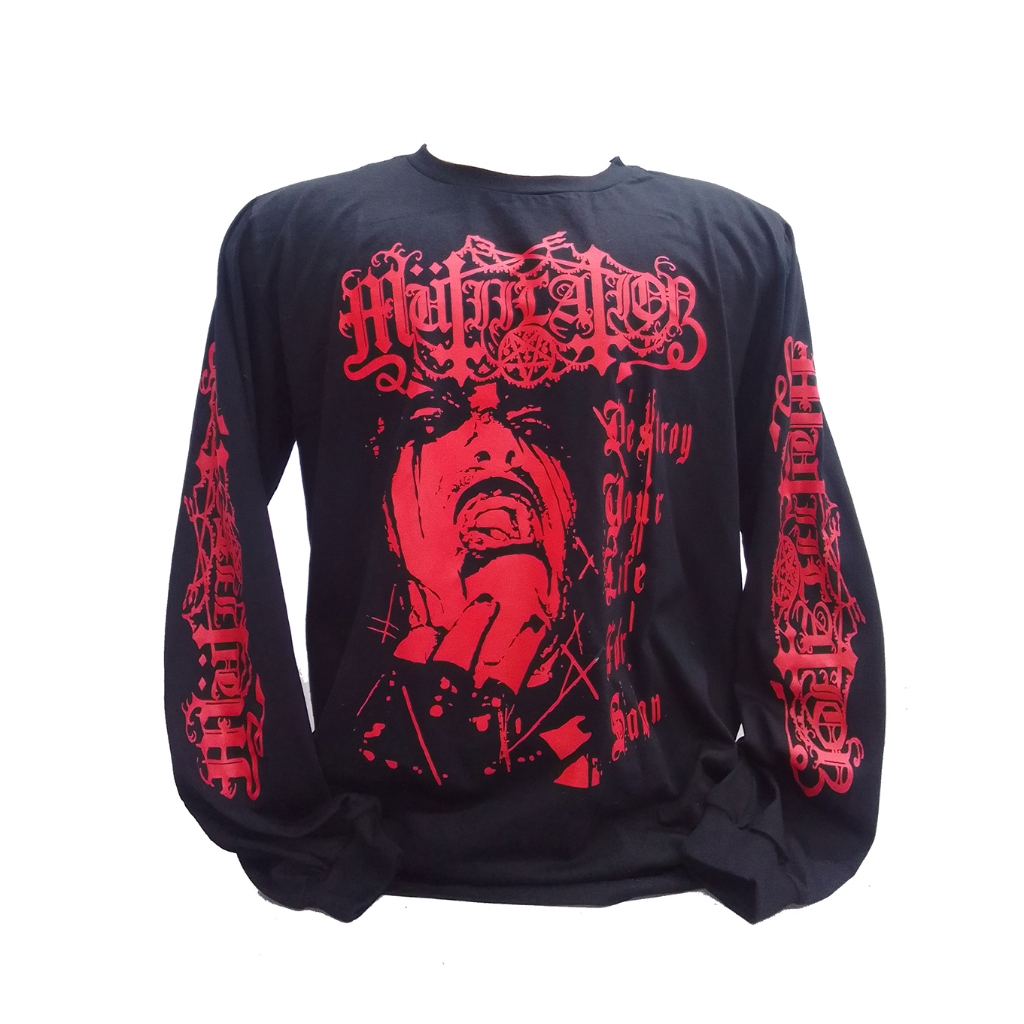 Camiseta Mutiilation Destroy Your L For Satan manga longa. Camiseta ...