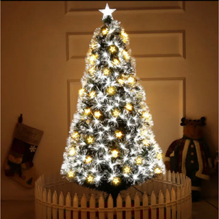 Arvore De Natal Fibra 45cm Pisca Pisca Led Rgb Ponta Estrela