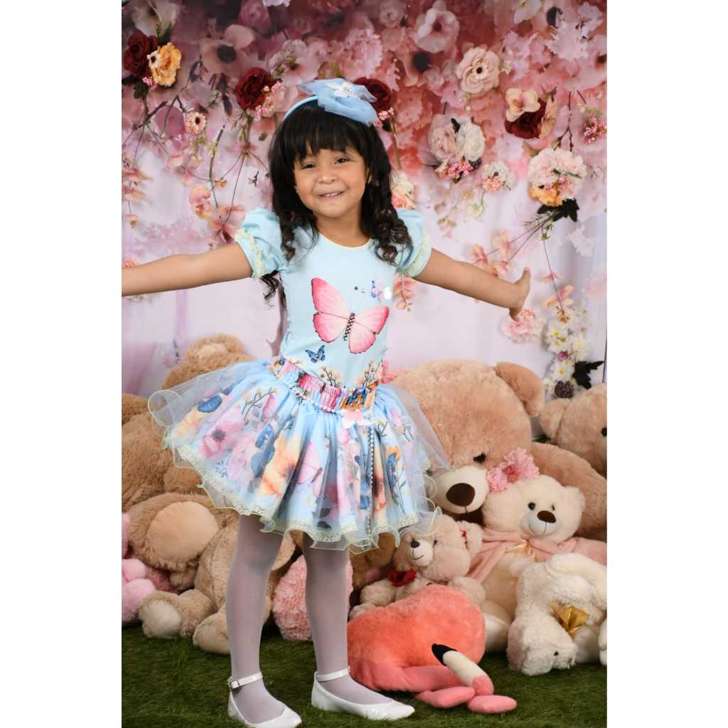 Conjunto de Festa Feminino Infantil Meninas Luxo Rodado Conjunto Menina ...