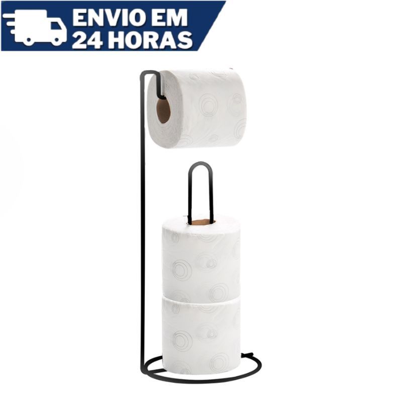 Porta Suporte Papel Higienico De Chão 3 Rolos