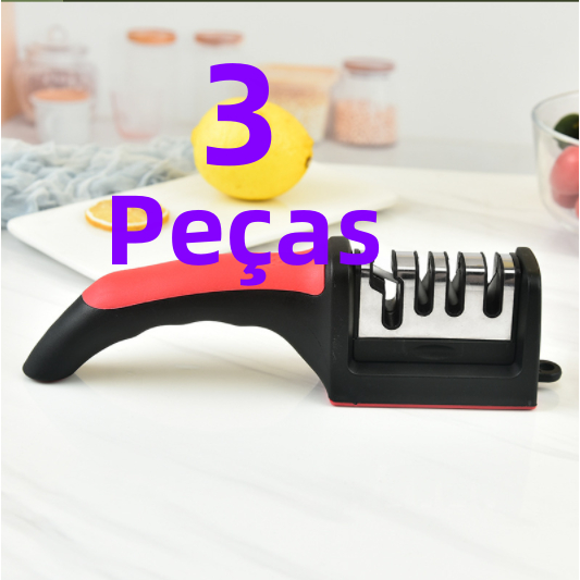 Amolador Faca Profissional Base Emborrachado Aço inox