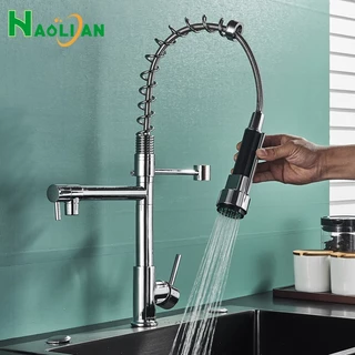 Torneira Spray Gourmet Móvel Misturador Mono Comando Cozinha Monocomando Preto E Dourado