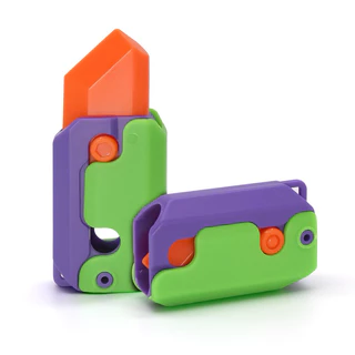 Faca De Cenoura De Gravidade 3D Descompressão Cartão De Empurrar Pequeno Brinquedo Impressão Brinquedos De Alívio De Estresse
