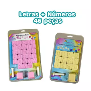 Kit Modelador de Doces Letras ou Números - Moldes Ejetor 3D - Festplastik