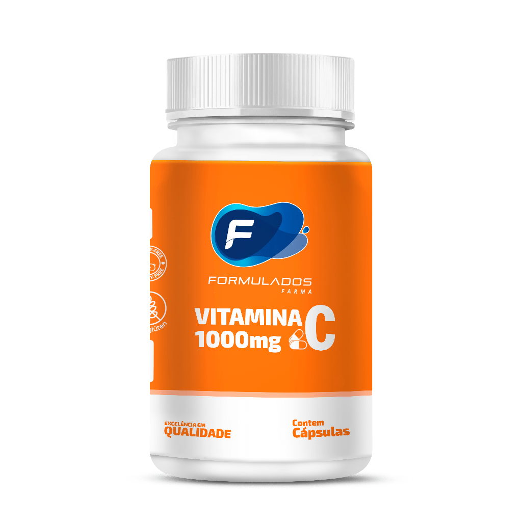 Vitamina C 1000mg Caps Melhora Imunidade Disposição + Energia Zero Açucar