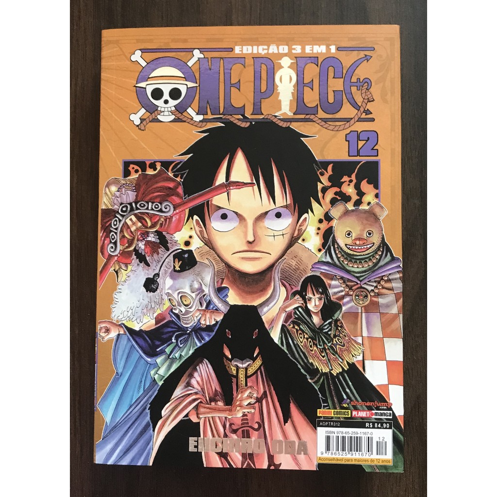 Manga One Piece 3 Em 1 Vol. 12 USADO | Shopee Brasil