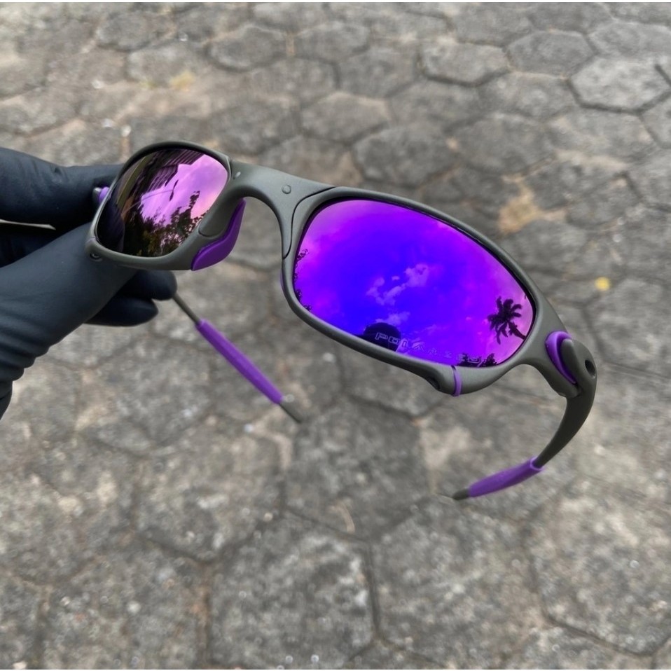 Oculos De Sol Juliet X-Metal Kit Borrachinha roxo - Lentes Violeta