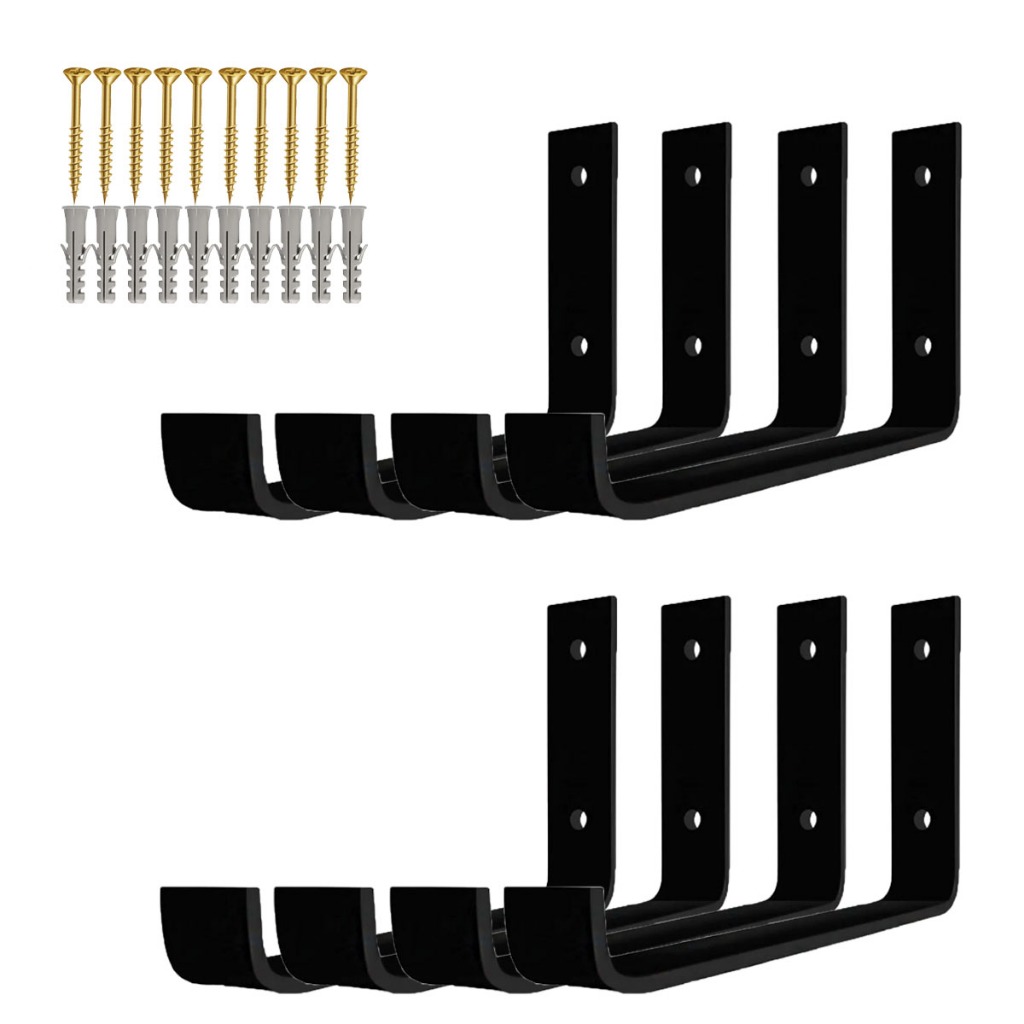 Mão Francesa Invertida P/tábua 30cm - Prateleira - Kit C/ 8