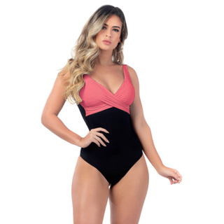 SHEIN SHEIN Swim Curve Maiô com babado liso