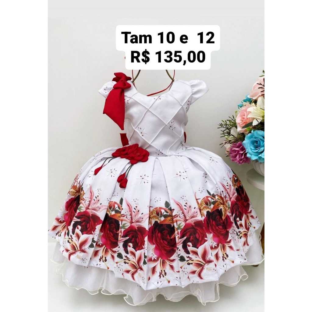 Vestido de daminha sales de honra florido