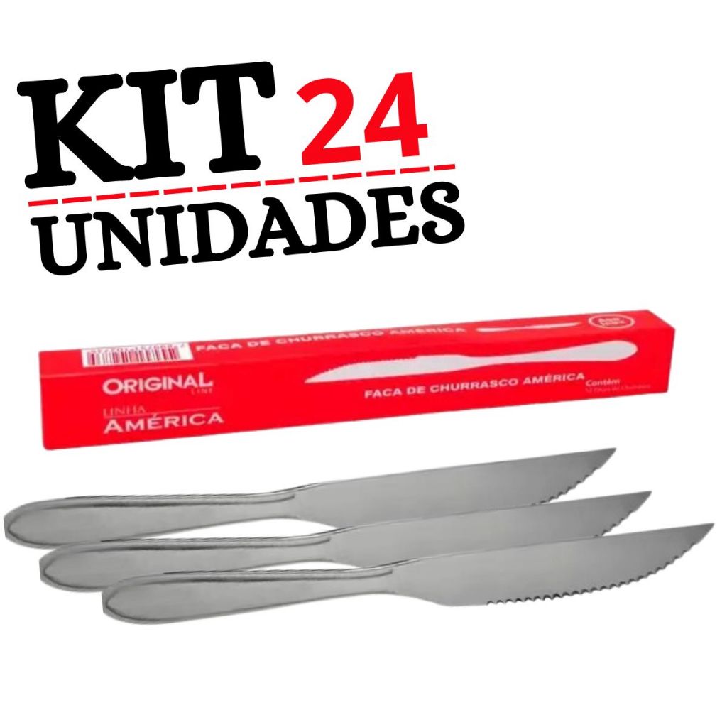 Faca Facas Conjunto 24 Unidades Facas De Mesa Talher De Cozinha Grande ...