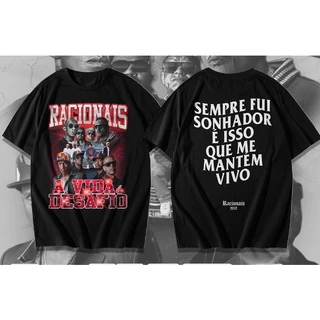 Camiseta Racionais Unissex Camisa Algodão Rap Rapper Algodão Blusa
