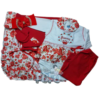 Kit Saída Maternidade 7 Peças , roupas de bebê menina