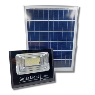 Projetor LED Solar 200W All-Black, Luz Quente 3000K / Luz Branca 6000K,  Sensor de Movimento - Luz Quente 3000K