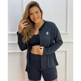 Jaqueta esportiva feminina Blusa de frio academia jaqueta bomber