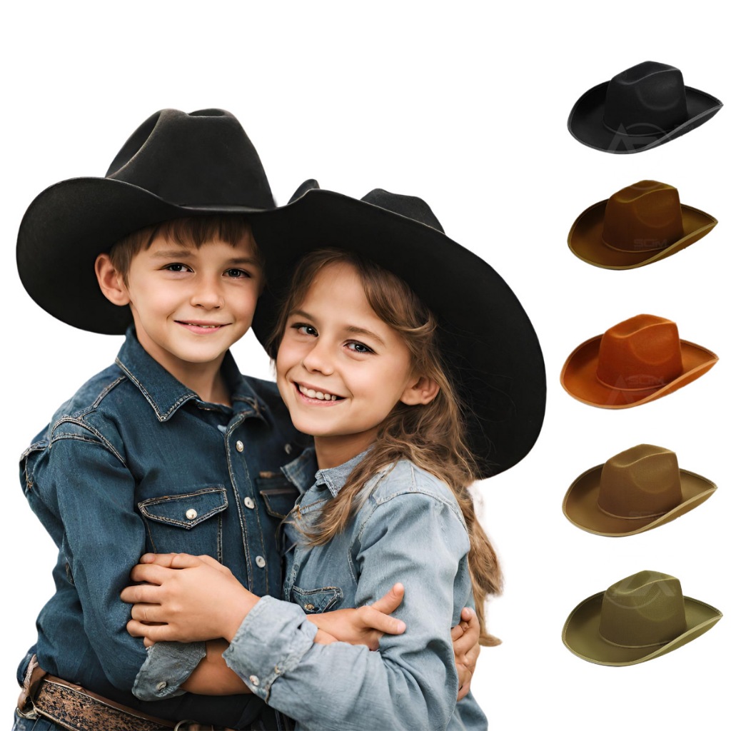 Chapéu Country Infantil Rodeio Festa Junina Cowboy Peão