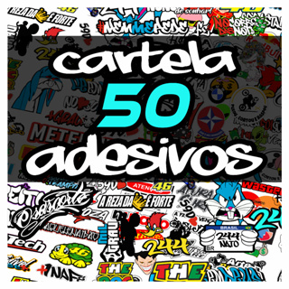 Cartela de Adesivos S12 para carro moto ou bike Sticker Notebook Bicicleta  Coelho Grau 244