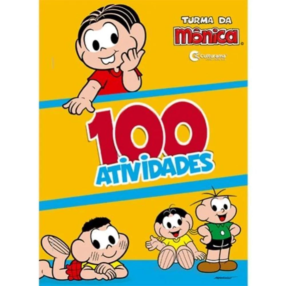 Livro Infantil 100 Atividades Turma Da Mônica │ Culturama Shopee Brasil 6190