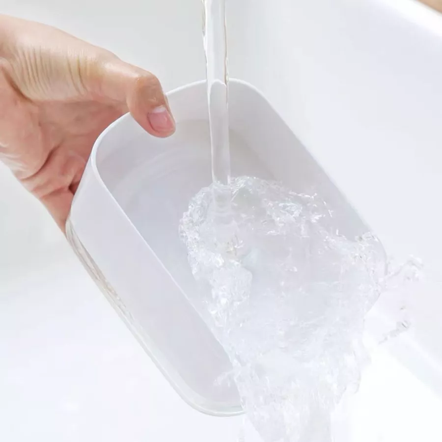 Dispensador Para Detergente Dispenser Sabao 2x1 Detergente Suporte Porta Bucha Esponja Limpeza Sabão Limpa Cozinha Casa — foto 3 de 4