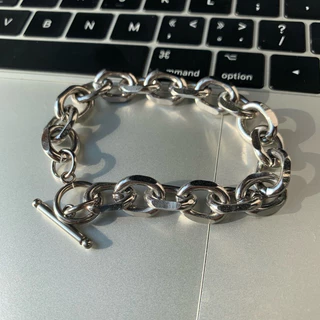 Pulseira Masculina de Aço Inox Legítimo Grossa