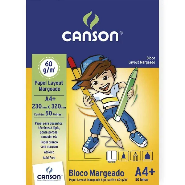 Bloco De Desenho Layout A4 50 Folhas 60 Gm² Canson Shopee Brasil 2518