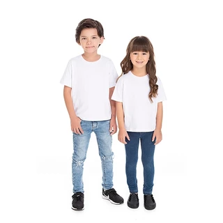 KIT 10 CAMISETAS BRANCAS INFANTIL