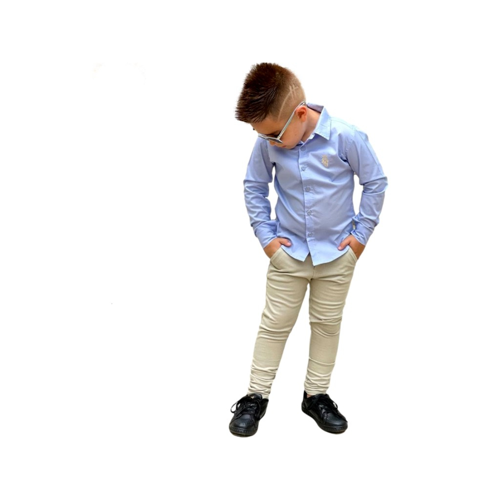 Calça jeans e hot sale camisa social infantil