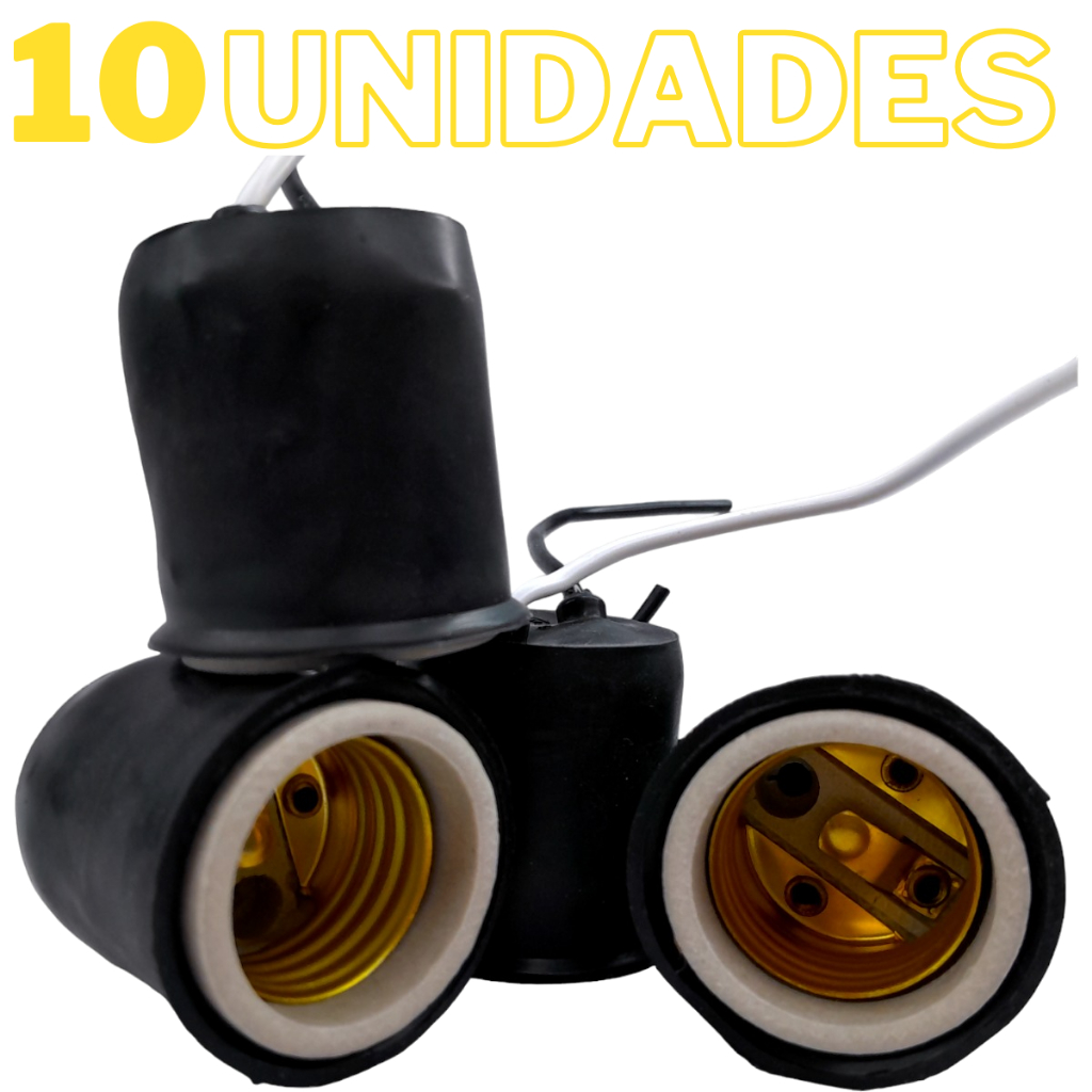 Soquete Varal Luzes Porta-lampadas 10 Soquetes E27 Resistente a agua