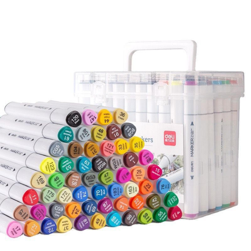 Conjunto 60 Cores De Canetas Marcador Permanente Ponta Dupla 60