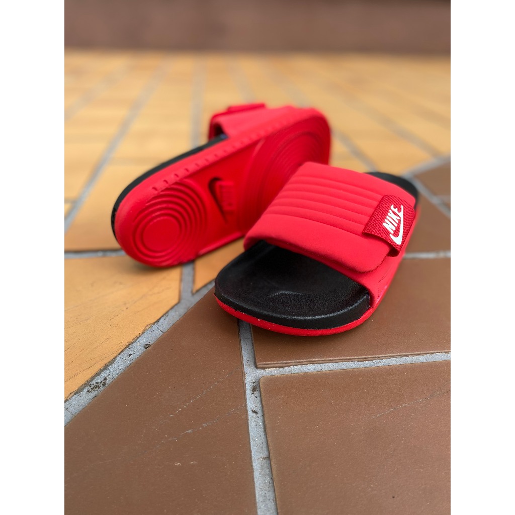 Chinelo Esportivo Offcourt Unissex Velcro Flip-Flops Ajustavel Vermelho