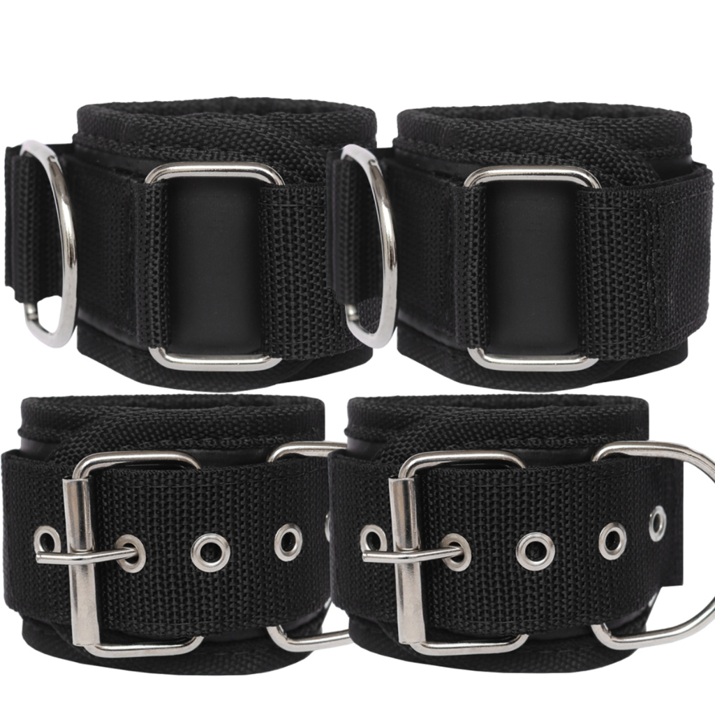 Kit 2 Pares Tornozeleira Caneleira Puxador Cross Over Glúteo Treino Musculação Profissional Academia