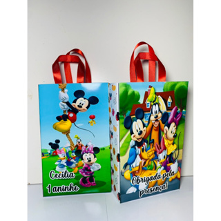 10 Sacolinha Personalizada Turma do Mickey