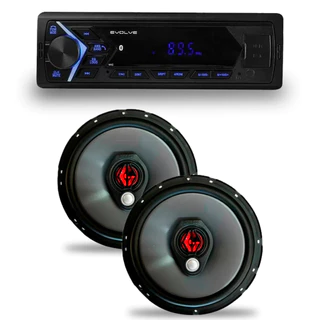 Rádio Automotivo MP3 Bluetooth, USB e FM + Alto Falante Bomber 6 Pol.
