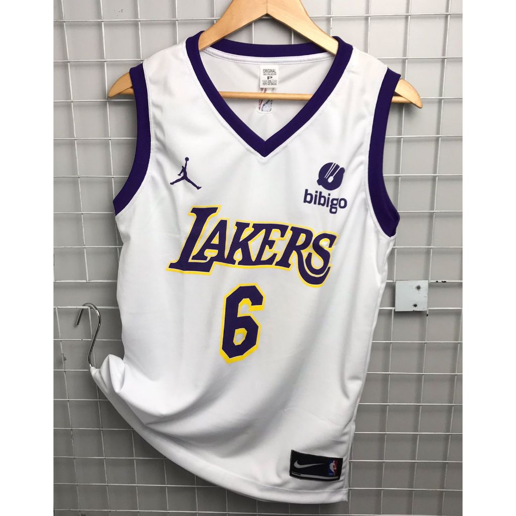Camisa Regata De Time Basquete Lakers Uniforme Branco Edição Limitada ...