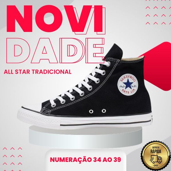 Tênis Botinha Feminino Casual Star Cano Alto Promoção