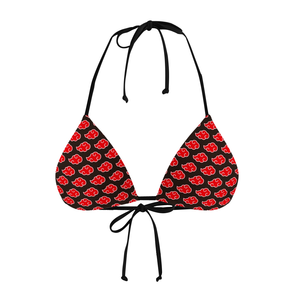 Top Biquíni Cortininha Feminino Estampado Arte Animes Otaku Verão