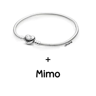 Pulseira fecho coração pandora escrito frente e verso para berloques antialérgica bracelete