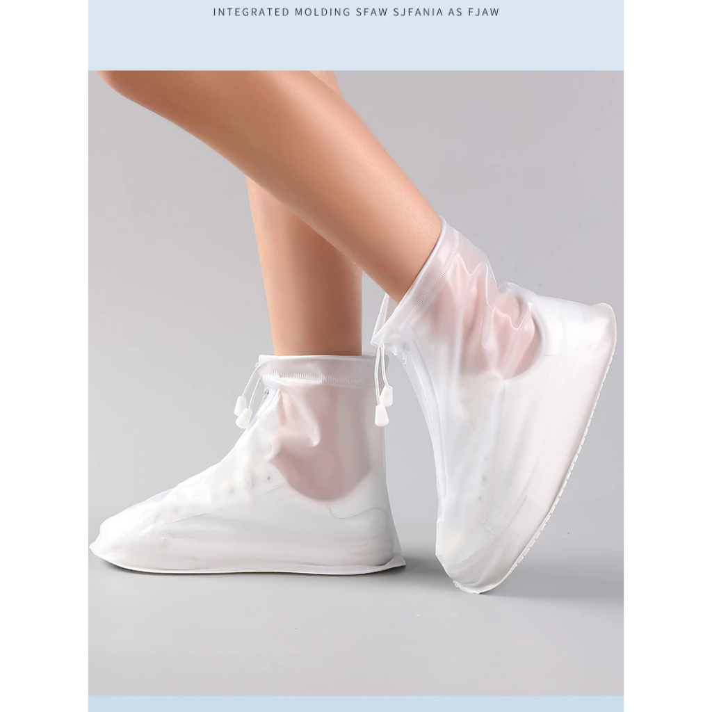 Silicone impermeável antiderrapante sapato capa, Unisex Shoes Protetores, Botas de chuva para interior e exterior, chuvoso reutilizável