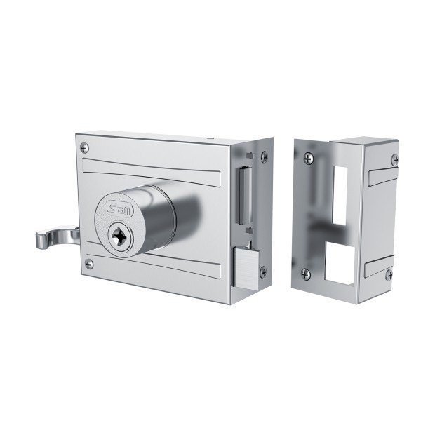 Fechadura De Portão Sobrepor 1701/100 Inox 304 Tetra Chave