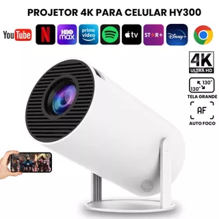 Projetor 4k 150 POLEGADAS com Sistema Android 150 polegadas Projetor Magcubic HY300 Wifi e Bluetooth | Envio Imediato