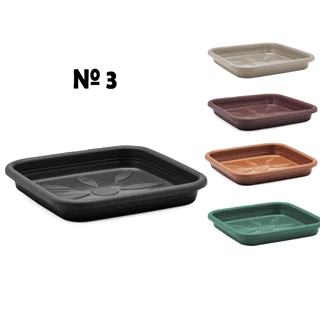 Prato De Vaso Quadrado De Plástico Resistente N 3