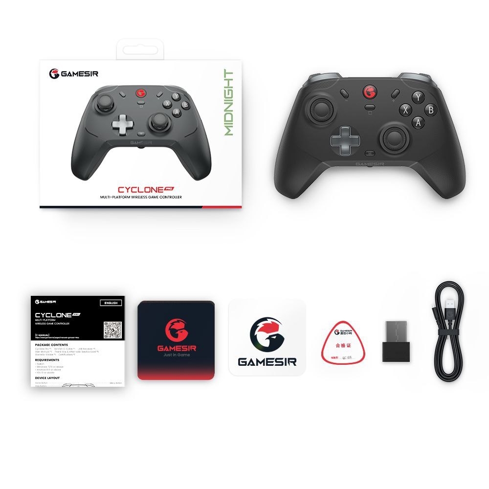 CONTROLE GAMESIR T4 Cyclone Pro SEM FIO, Bluetooth PC CONTROLE GAMESIR T4 Cyclone Pro SEM FIO, Bluetooth PC